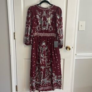 Max Studio London boho midi dress size small